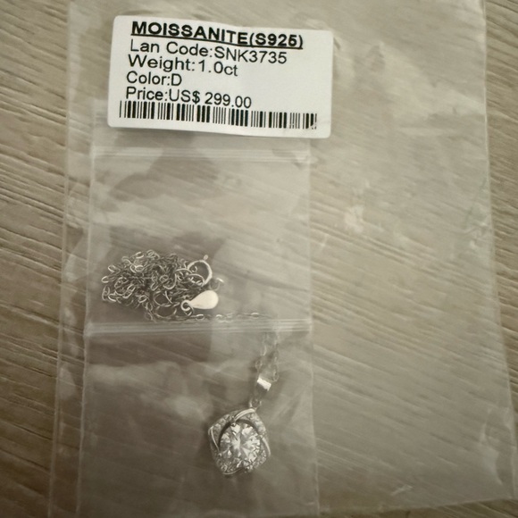 Elegant 1 Ct. Moissanite Pendant Necklace - Picture 2 of 4